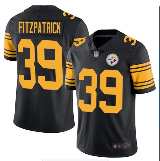 Men Pittsburgh Steelers #39 Fitzpatrick Black Nike Color Rush Limited NFL Jerseys->pittsburgh steelers->NFL Jersey